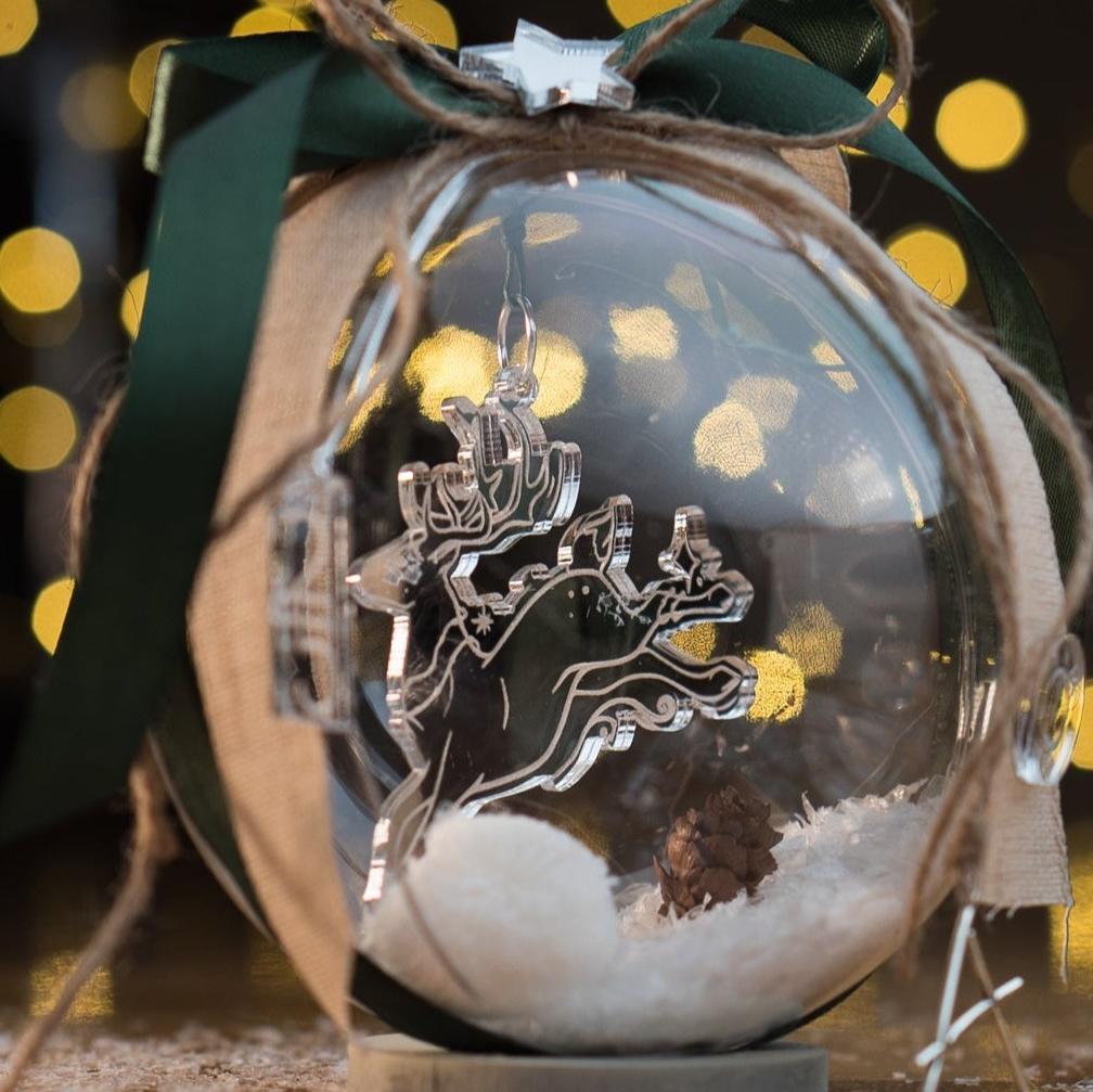 Χριστουγεννιάτικη Μπάλα  με plexiglass στοιχείο "Christmas Deer"