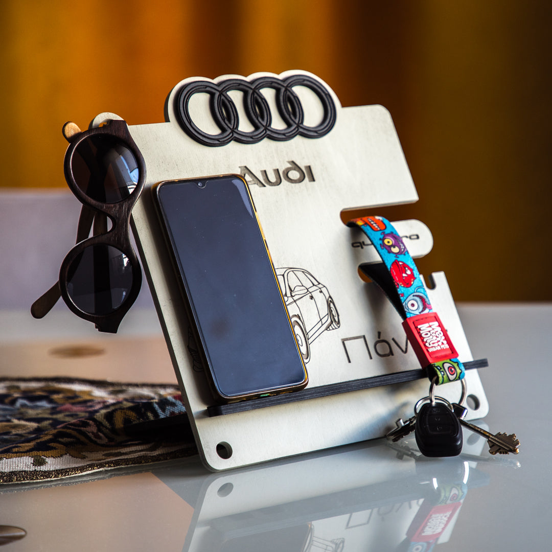 Βάση Τάμπλετ "ΜΥ CAR" με Το Όνομά Του & Μπρελόκ|Gifts For Him