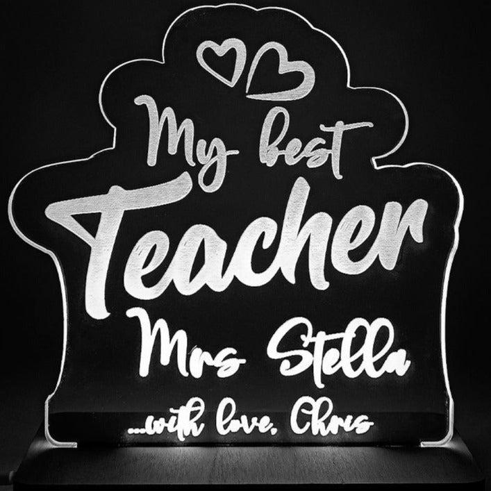 ΠΡΟΣΩΠΟΠΟΙΗΜΕΝΟ 3D LED "Best Teacher" (14cm)