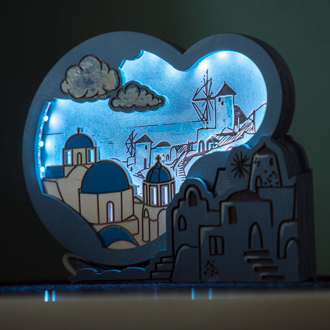 Εταιρικό Δώρο Μίνι Φωτιζόμενο Κάδρο με θέμα "Αegean Dream"