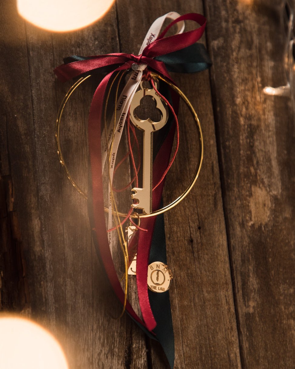 Κρεμαστό Γούρι Plexiglass "Key of Happiness" με στοιχείο "25"