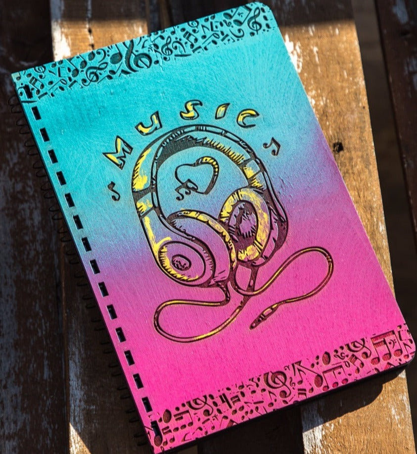 Ξύλινο Τετράδιο " Music Love