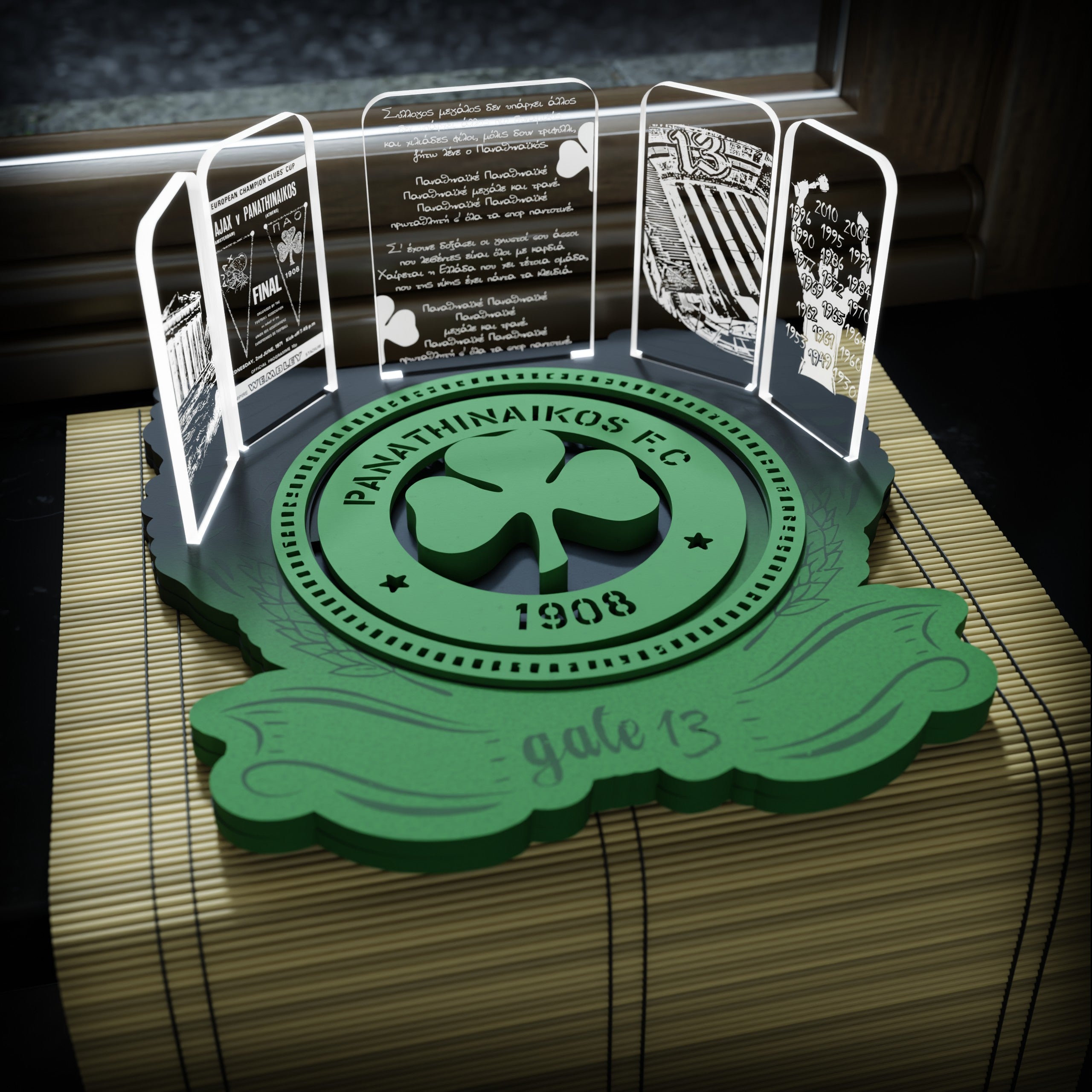 Επιτραπέζιο Φωτιστικό "BIG MOMENTS HISTORY ΤΡΙΦΥΛΛΙ 1908"