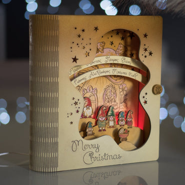 "Family Christmas Gnomes"| Προσωποποιημένο Επιτραπέζιο Φωτιστικό με τη δική σας Οικογένεια