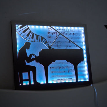 Φωτιζόμενο Κάδρο "the Pianist" και με δυνατότητα προσωποποίησης
