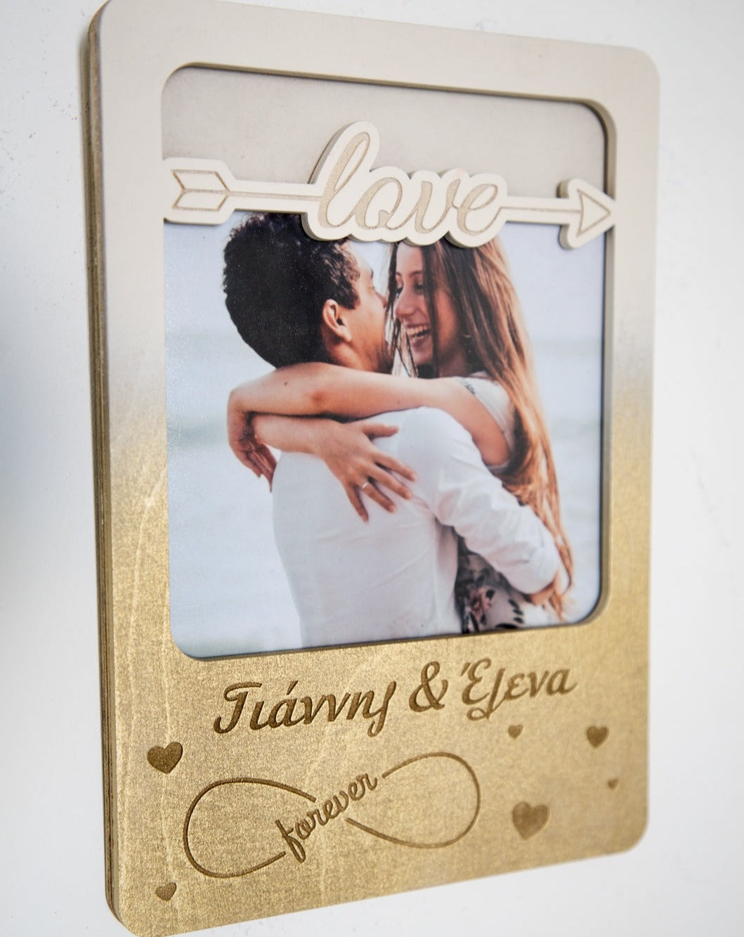 Ξύλινη Κορνίζα Κρεμαστή "Love" με Ονόματα