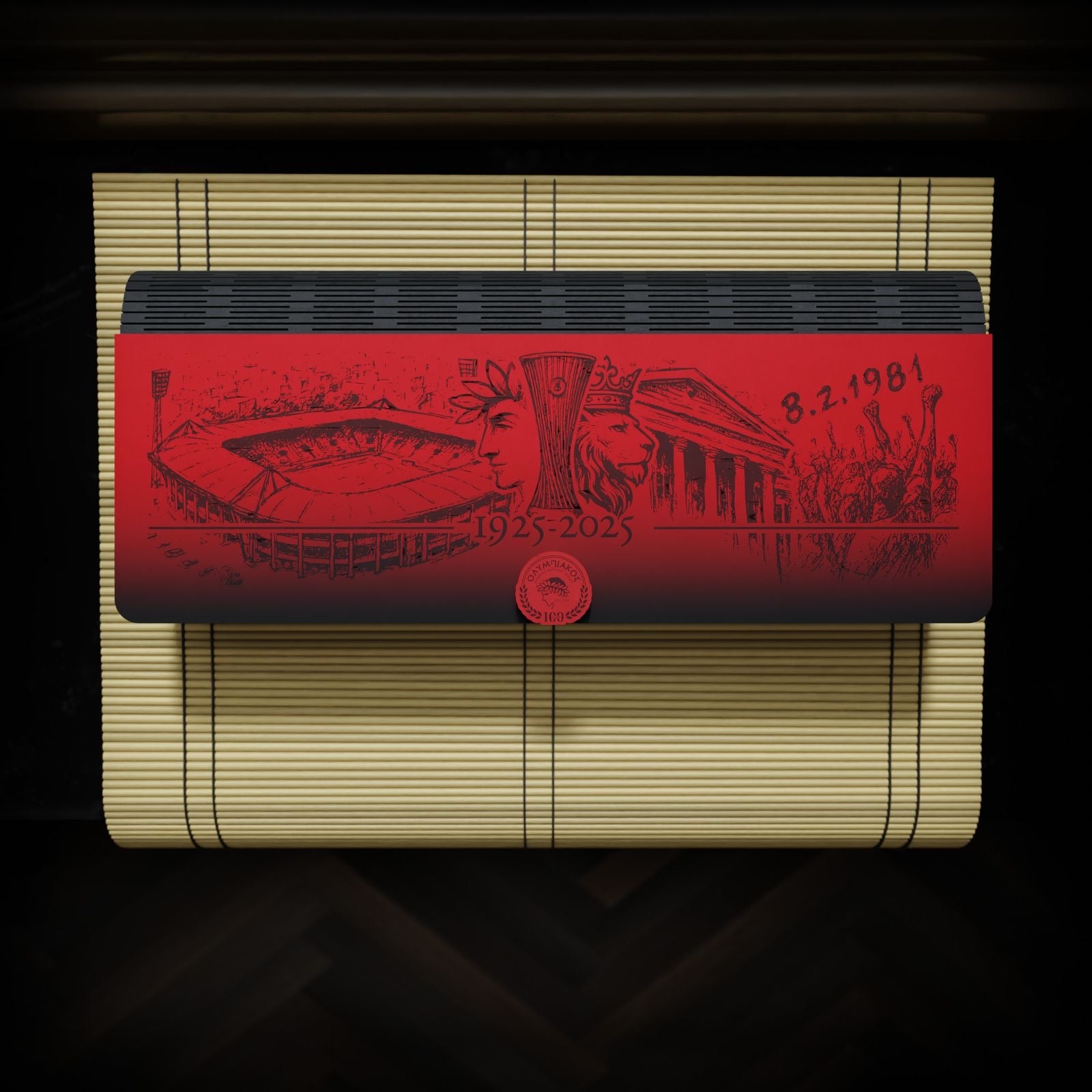 Ξύλινη Κασετίνα “Red History Thrilos” με Όνομα