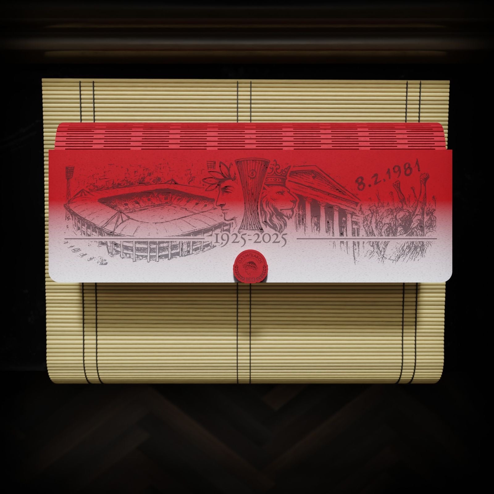 Ξύλινη Κασετίνα “Red History Thrilos” με Όνομα