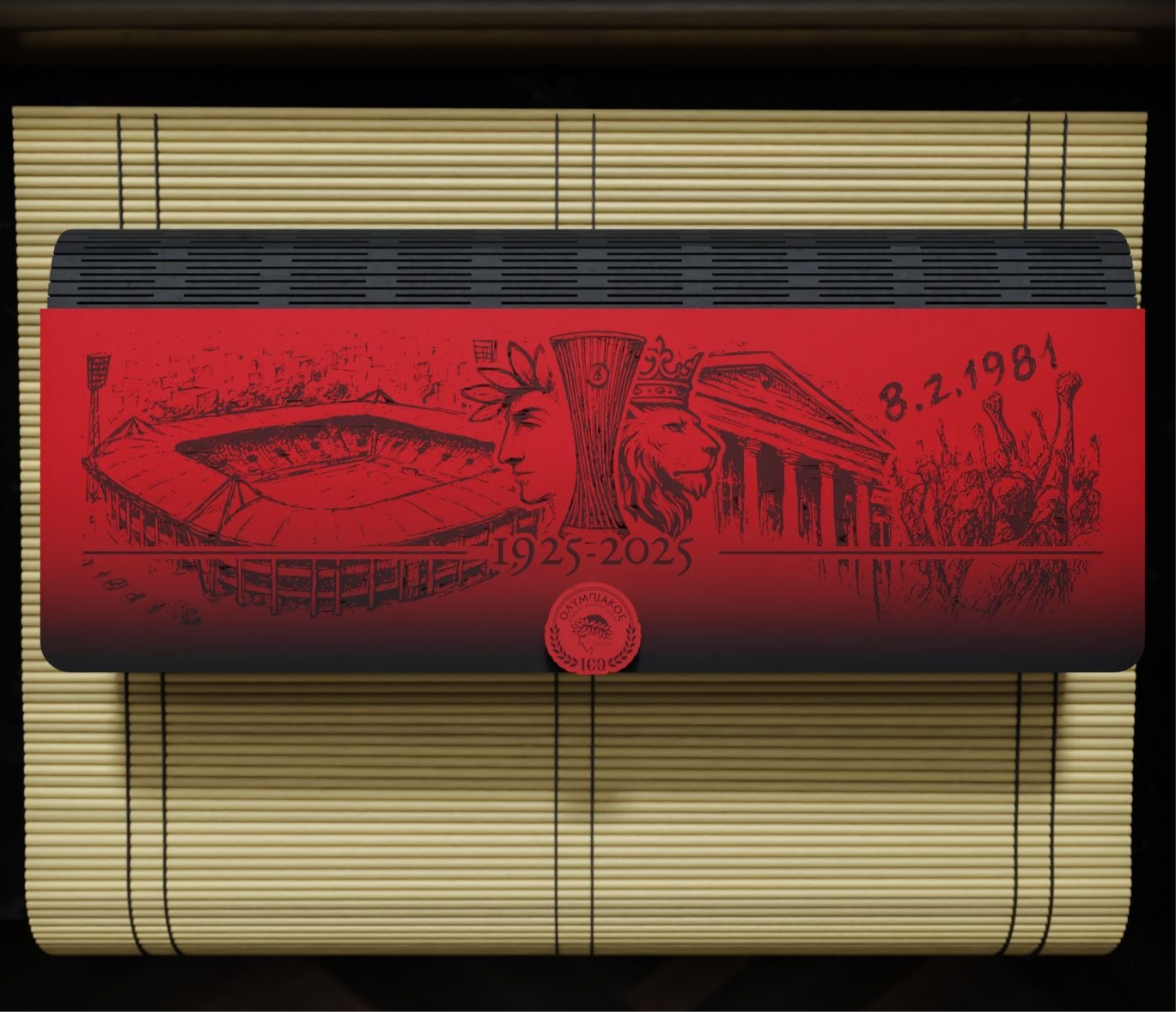 Ξύλινη Κασετίνα “Red History Thrilos” με Όνομα