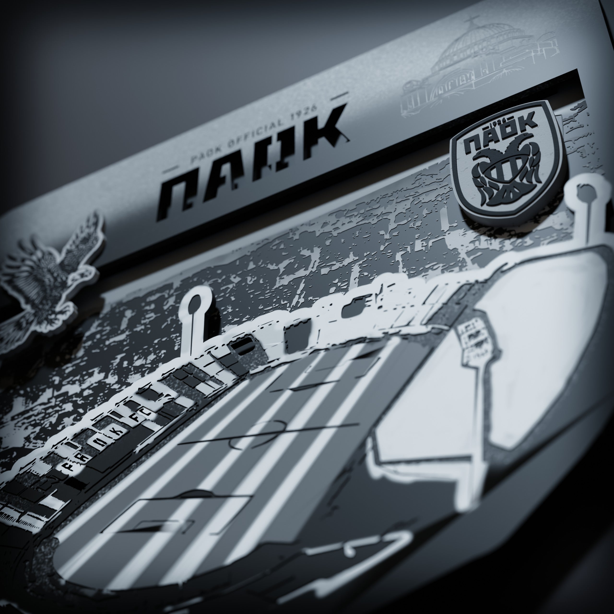 Επιτοίχιο Φωτιστικό PAOK OFFICIAL, Γήπεδο Τούμπας