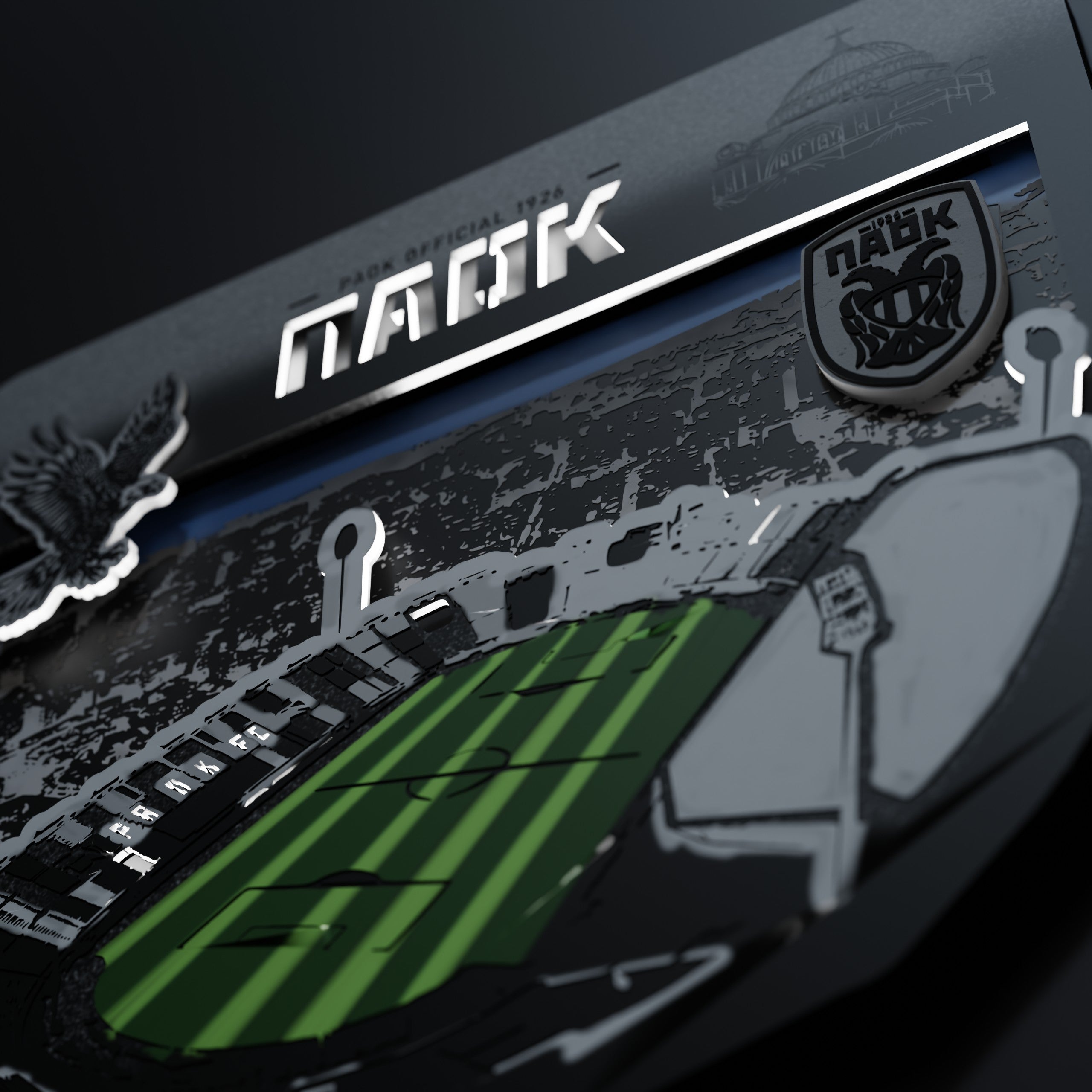 Επιτοίχιο Φωτιστικό PAOK OFFICIAL, Γήπεδο Τούμπας