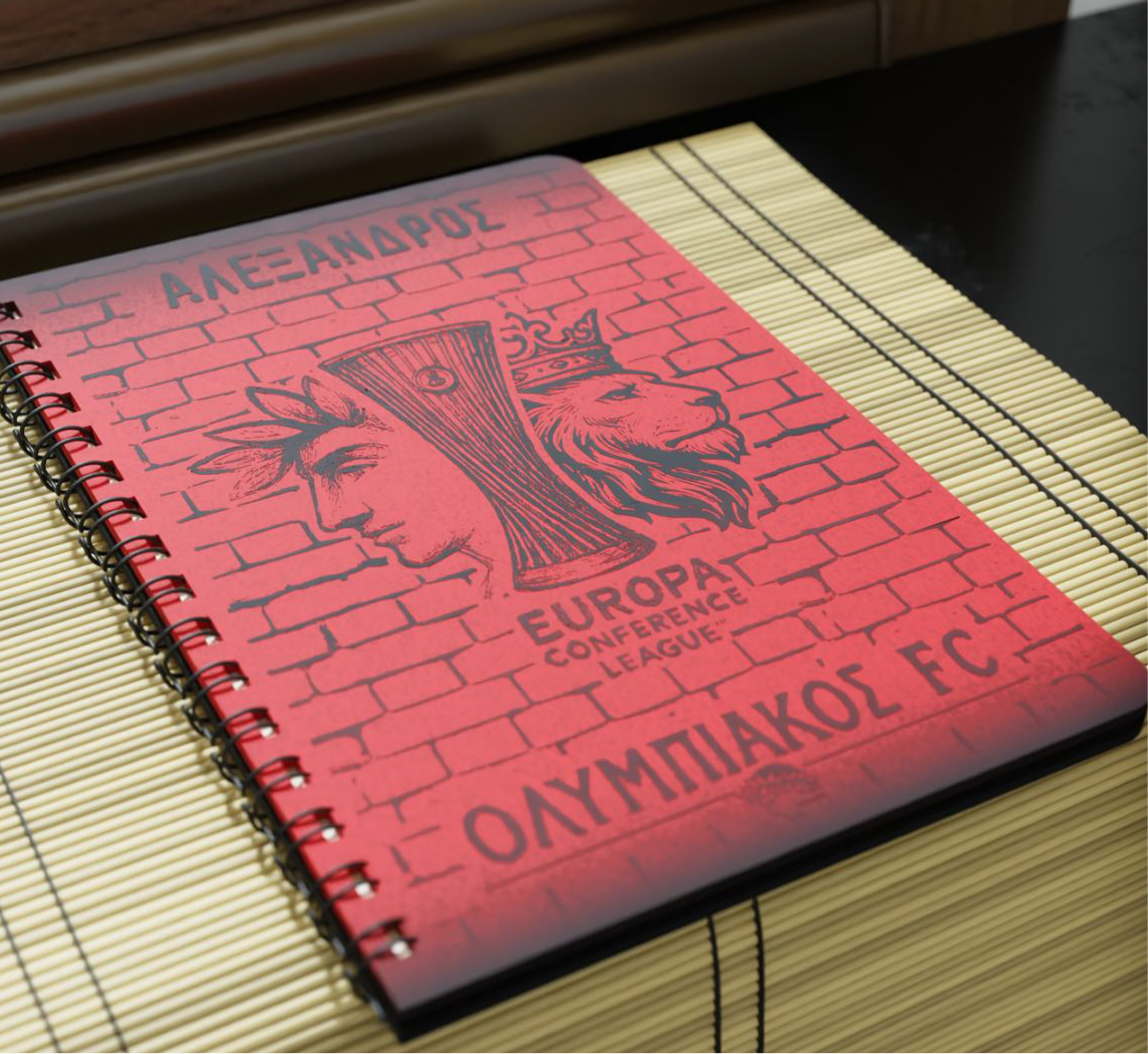 Ξύλινο Σημειωματάριο"Europa Conference Cup" με Όνομα
