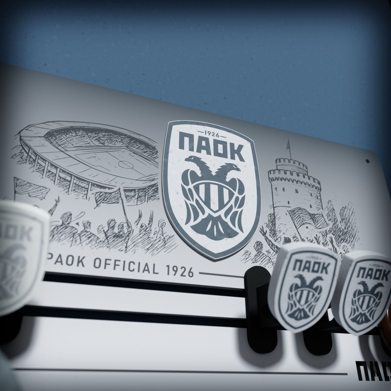 Κρεμάστρα Τοίχου 6 Θέσεων "PAOK LOGO" (34cm *19cm)