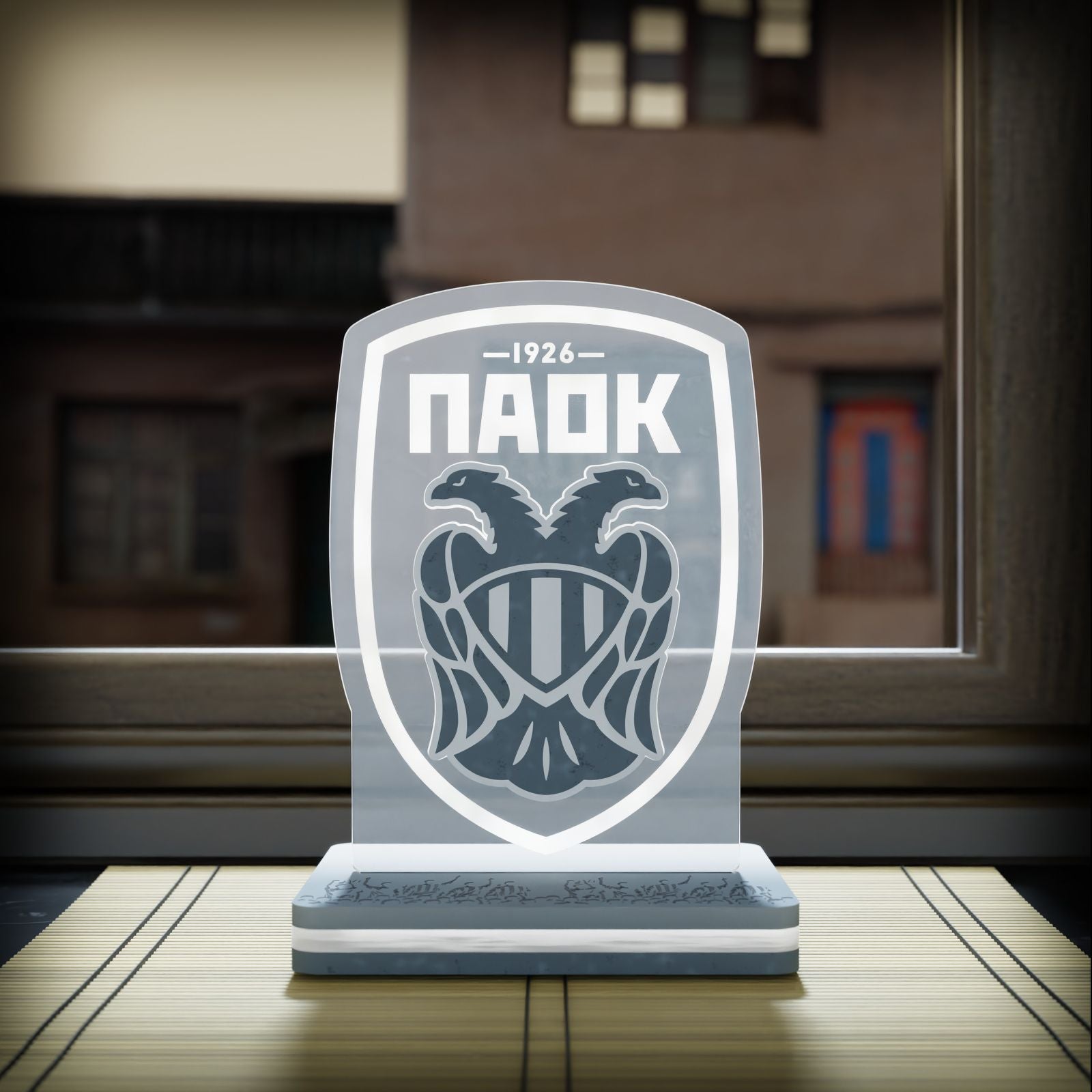 Επιτραπέζιο 3D Led Φωτιστικό "PAOK Logo" (20cm)