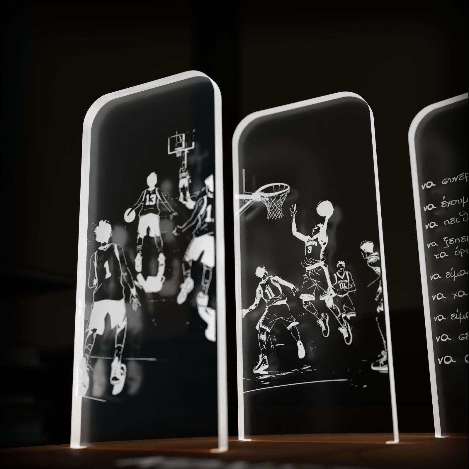 Επιτραπέζιο φωτιστικό | Αποχαιρετιστήριο Δώρο "Τhe Best Coach" για προπονητή Μπάσκετ