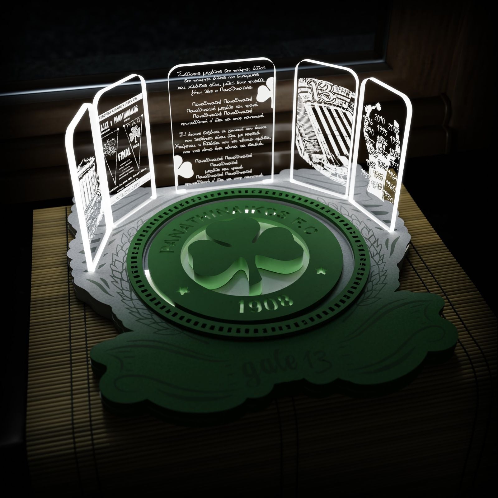 Επιτραπέζιο Φωτιστικό "BIG MOMENTS HISTORY ΤΡΙΦΥΛΛΙ 1908"