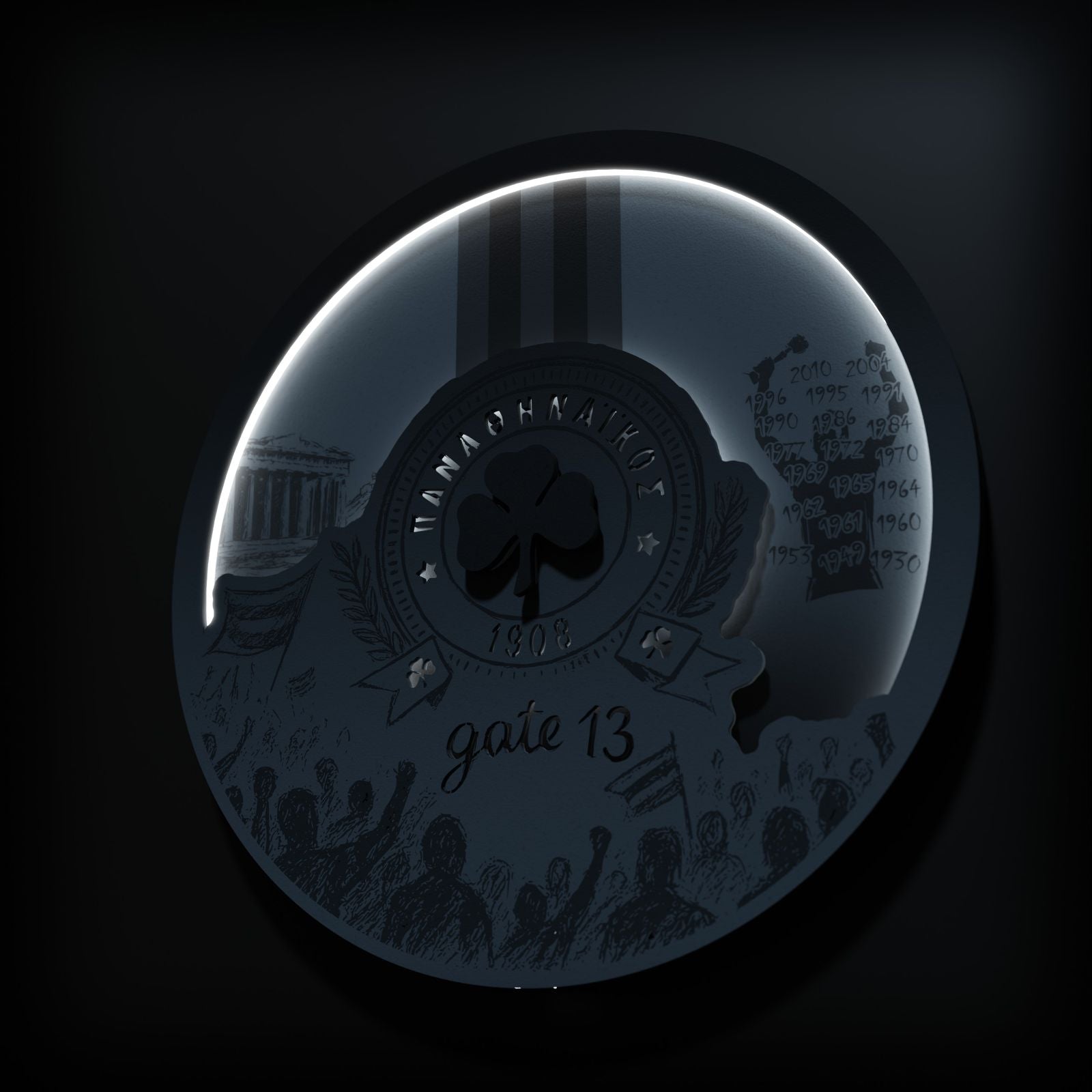 Επιτοίχιο Φωτιστικό "Τριφύλλι 1908" (32cm)