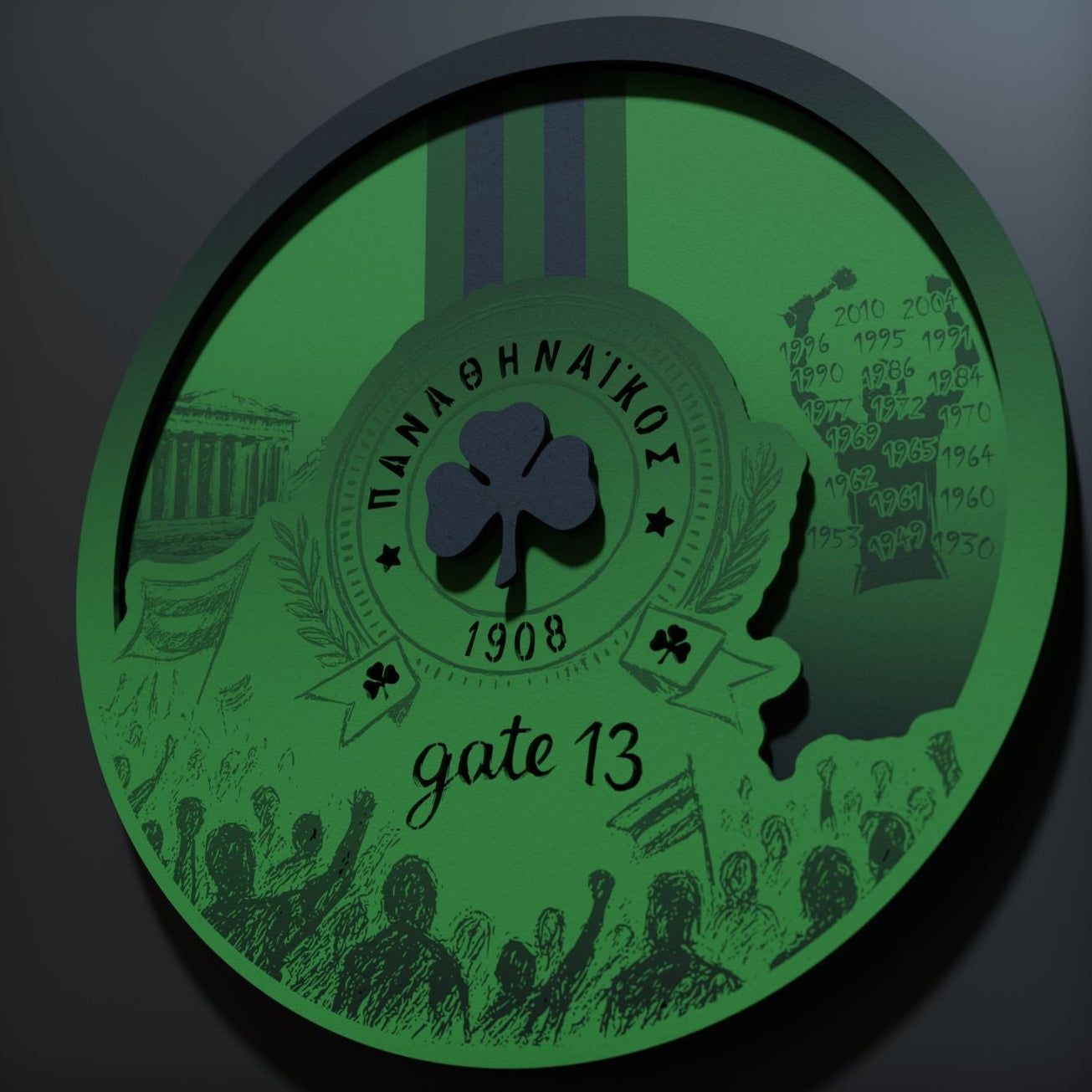 Επιτοίχιο Φωτιστικό "Τριφύλλι 1908" (32cm)