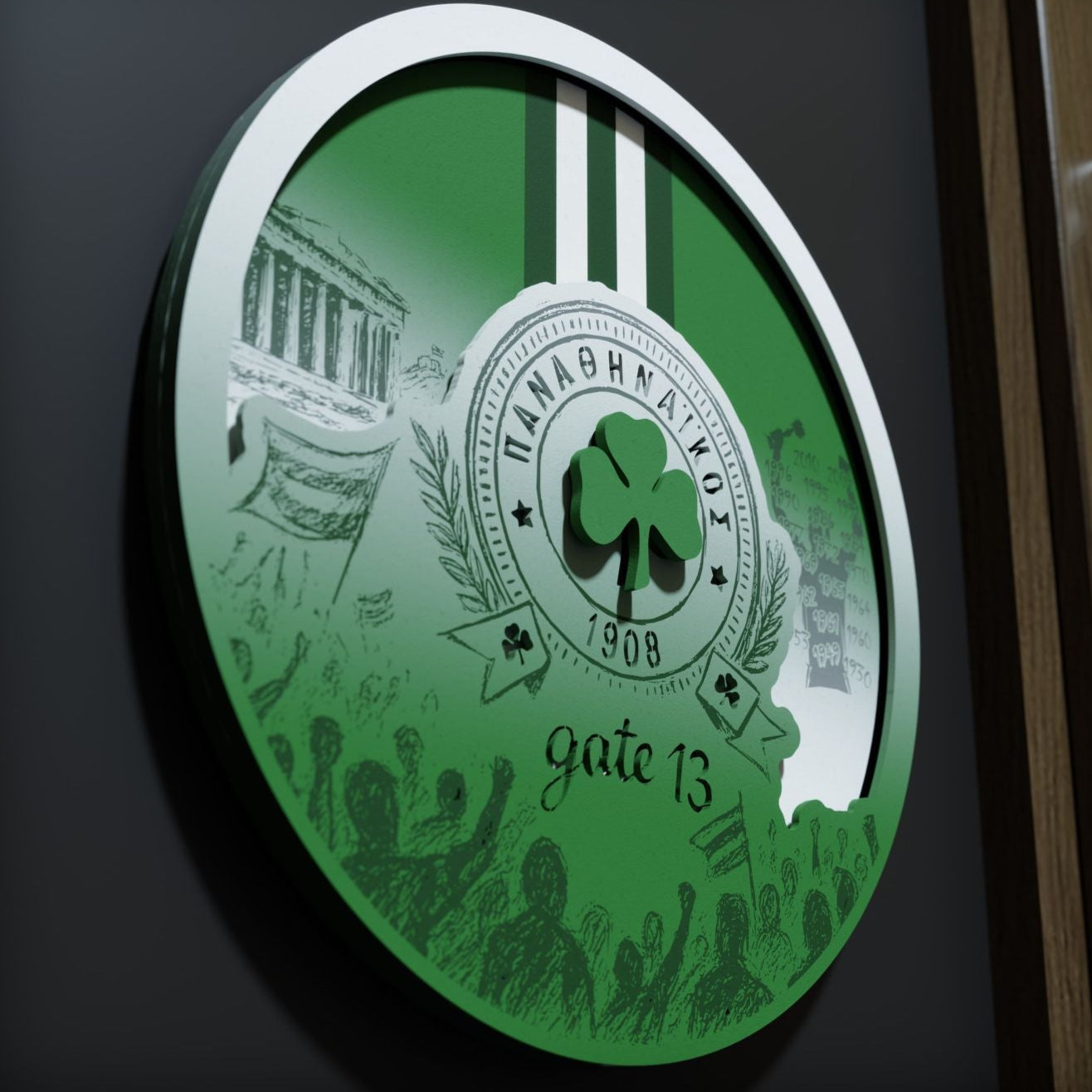 Επιτοίχιο Φωτιστικό "Τριφύλλι 1908" (32cm)