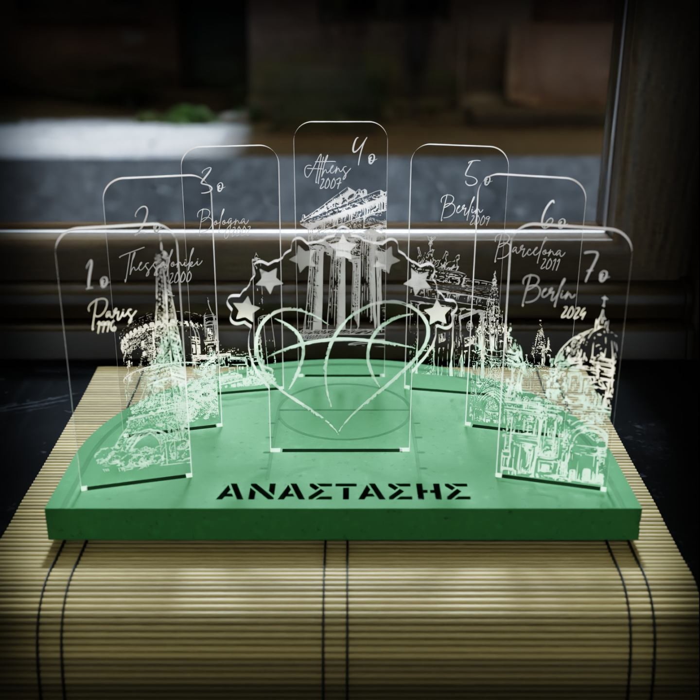 Επιτραπέζιο Φωτιστικό "7 Cities" με Όνομα