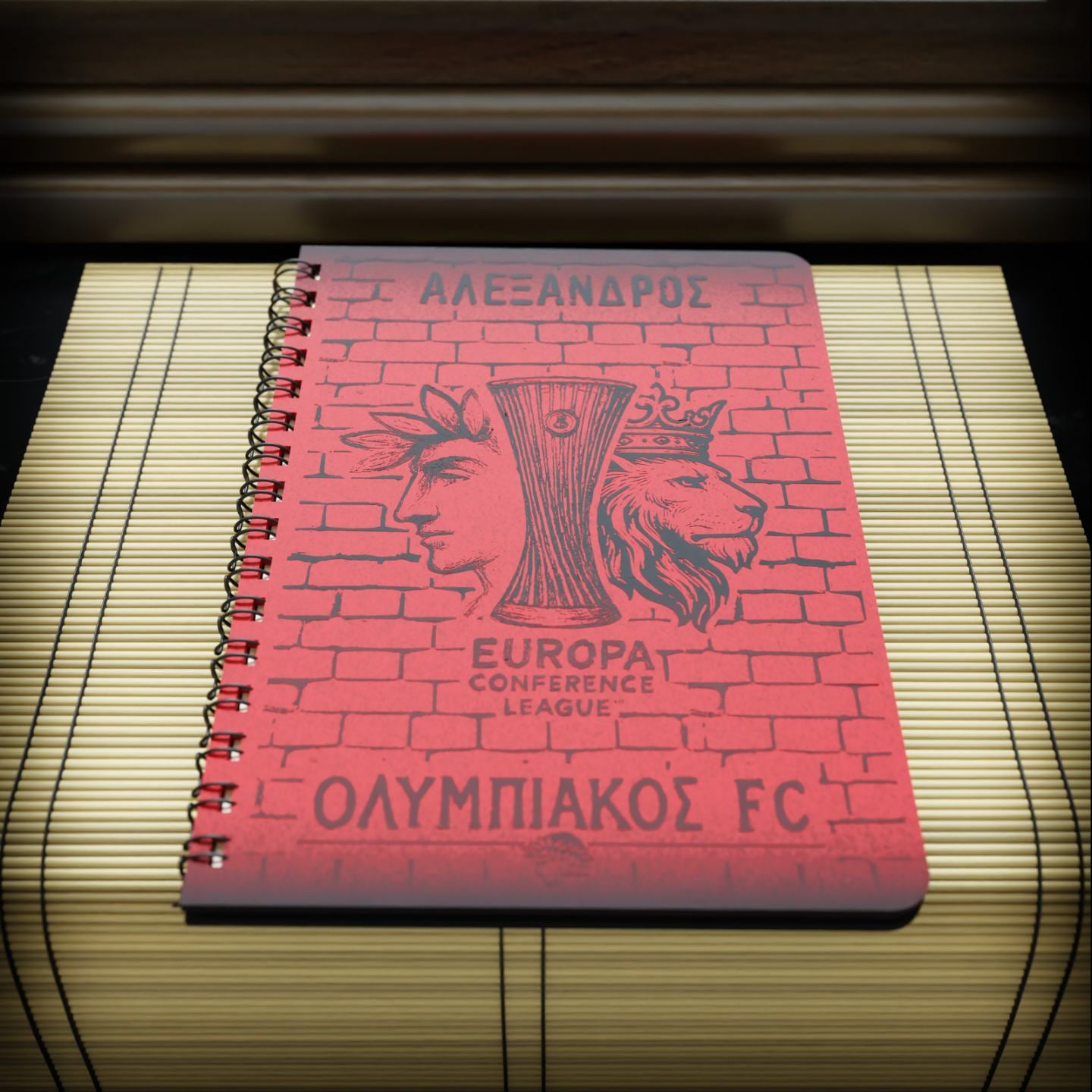 Ξύλινο Σημειωματάριο"Europa Conference Cup" με Όνομα