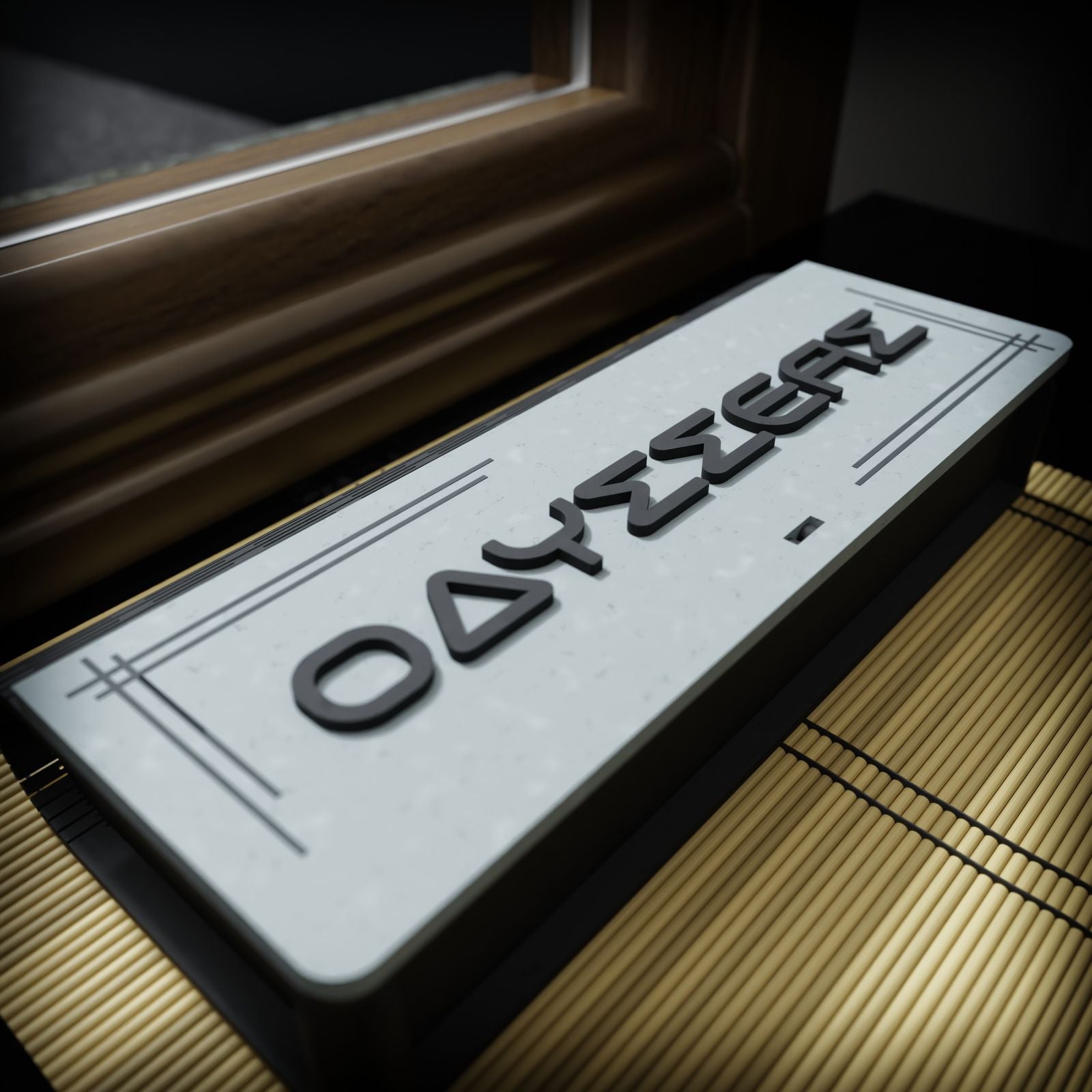 Ξύλινη Κασετίνα "Minimal" με όνομα και  Αρωματικό Κομπολόι από Μοσχοκάρυδο σε διαφορετικά χρώματα