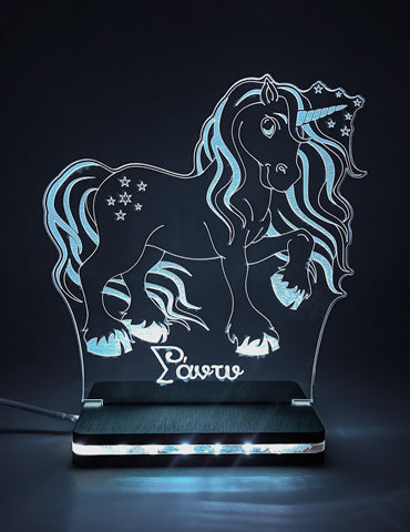 ΠΡΟΣΩΠΟΠΟΙΗΜΕΝΟ 3D LED ΦΩΤΙΣΤΙΚΟ  "UNICORN"