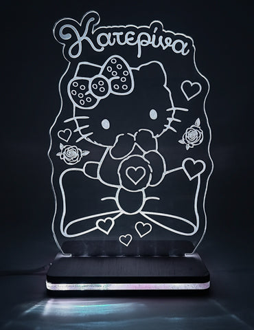 ΠΡΟΣΩΠΟΠΟΙΗΜΕΝΟ 3D LED ΦΩΤΙΣΤΙΚΟ  "HELLO KITTY"
