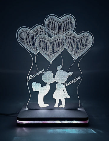 ΠΡΟΣΩΠΟΠΟΙΗΜΕΝΟ 3D LED "LOVE BALOONS"