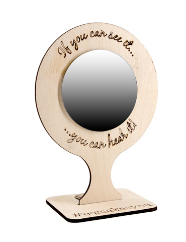 Custom Διαφημιστικός Καθρέφτης σε Βάση με Quote/Λογότυπο