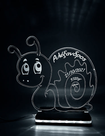 ΠΡΟΣΩΠΟΠΟΙΗΜΕΝΟ 3D LED ΦΩΤΙΣΤΙΚΟ "BABY SNAIL"