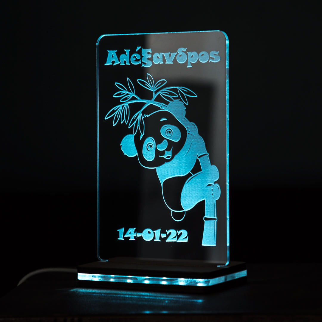 ΠΡΟΣΩΠΟΠΟΙΗΜΕΝΟ 3D LED ΦΩΤΙΣΤΙΚΟ "Baby Panda"