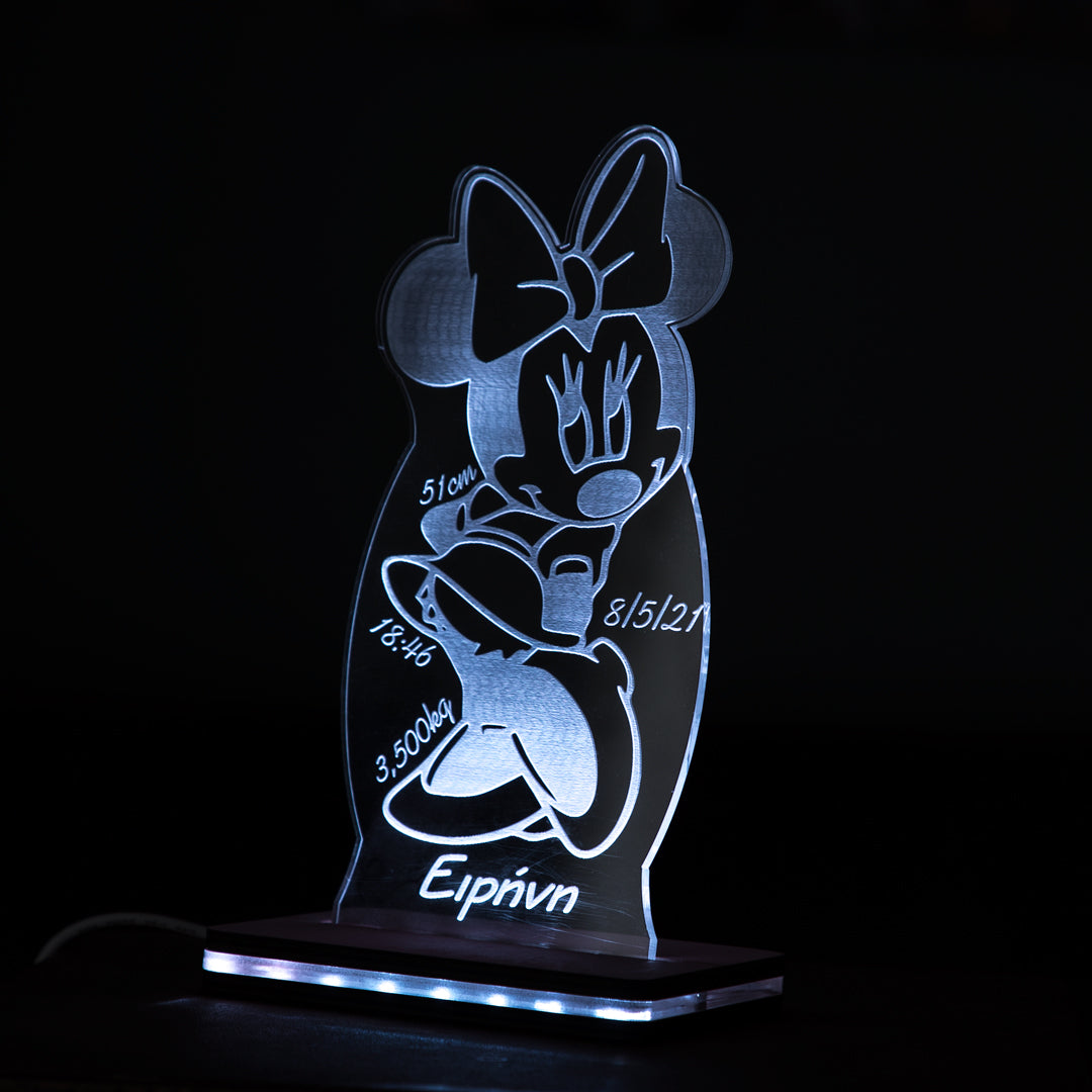ΠΡΟΣΩΠΟΠΟΙΗΜΕΝΟ 3D LED ΦΩΤΙΣΤΙΚΟ "MINNIE MOUSE"