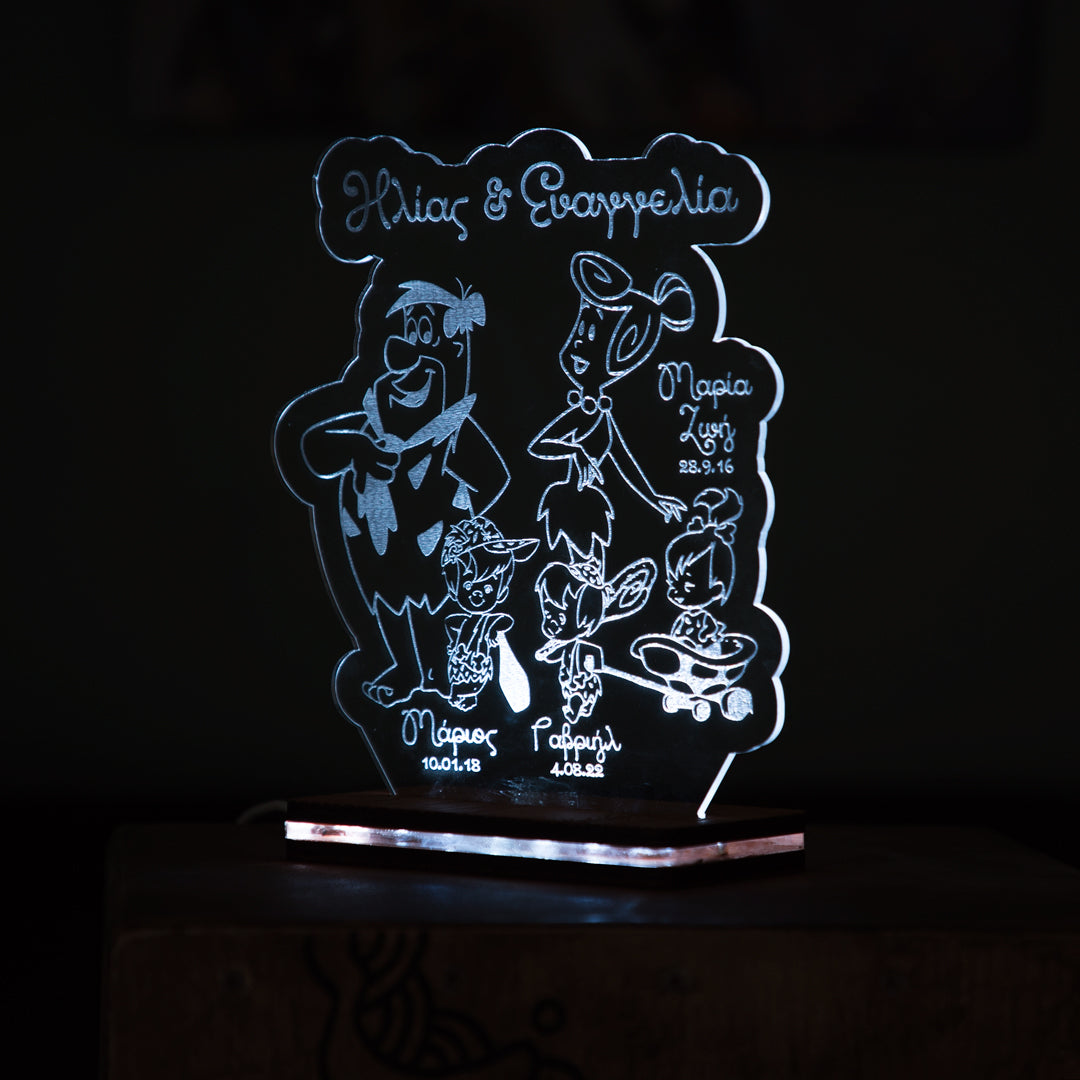 ΠΡΟΣΩΠΟΠΟΙΗΜΕΝΟ 3D LED ΦΩΤΙΣΤΙΚΟ "FLINSTONES FAMILY"