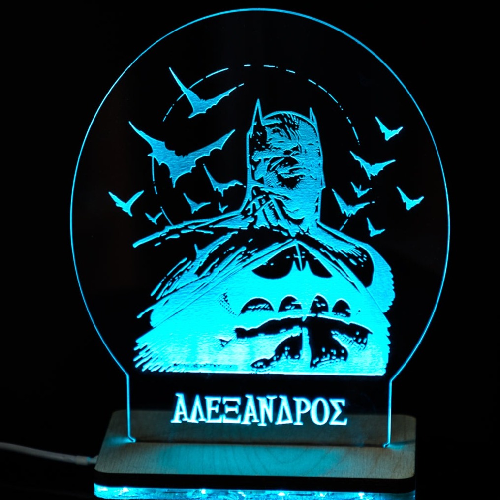 ΠΡΟΣΩΠΟΠΟΙΗΜΕΝΟ 3D LED ΦΩΤΙΣΤΙΚΟ "Μπάτμαν"
