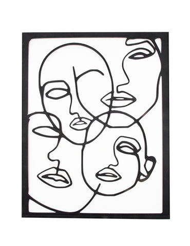 ΞΥΛΙΝΟ ΚΑΔΡΟ STENCIL "4 FACES"