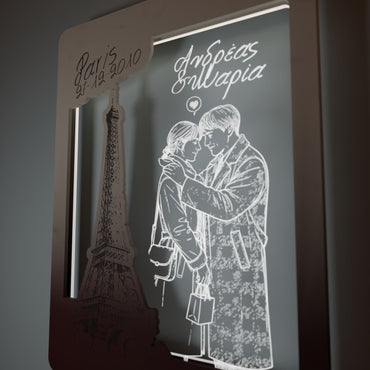 Επιτοίχιο Προσωποποιημένο Κάδρο "Lovers in Paris"