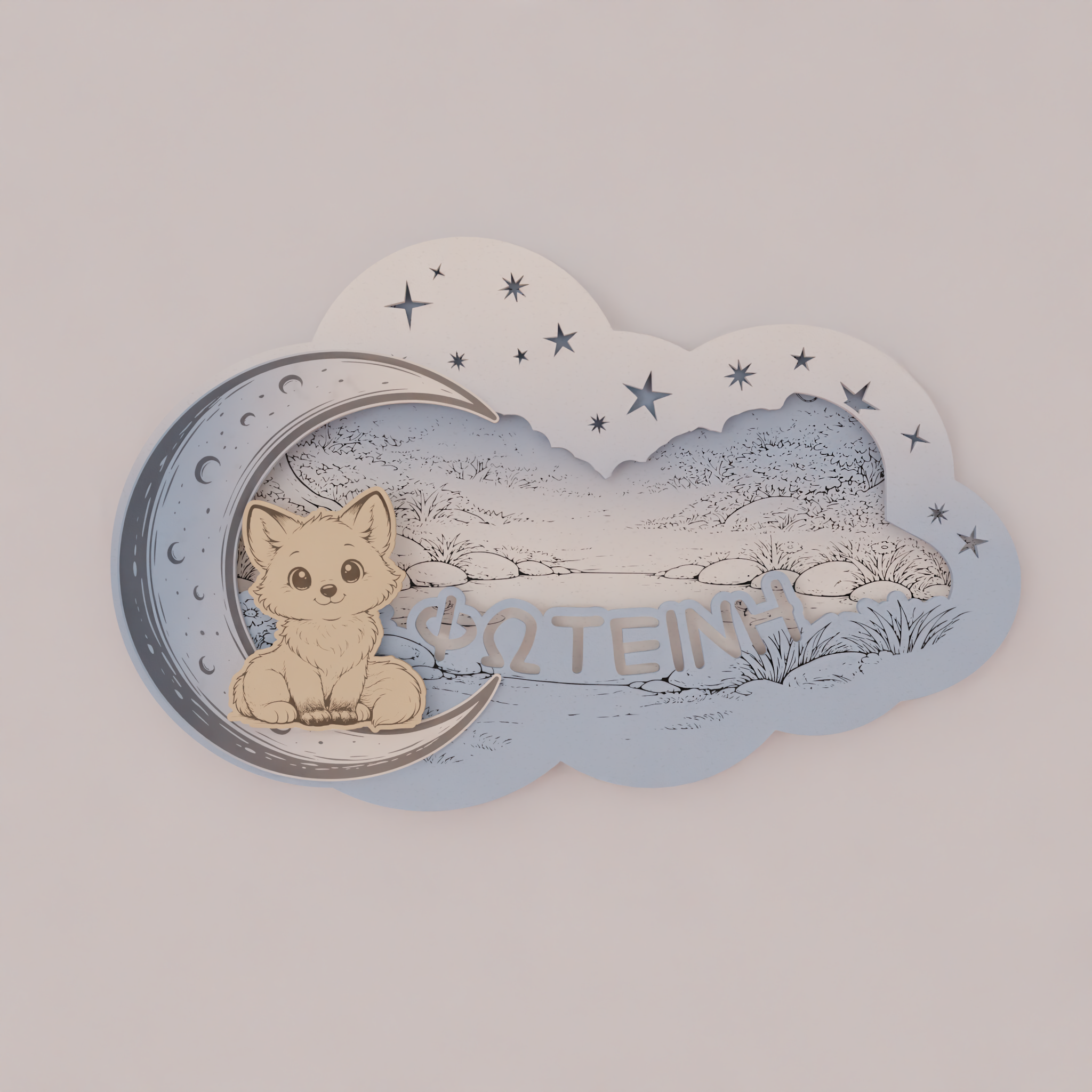 "Little Fox" | Επιτοίχιο Φωτιστικό σε θέμα Μικρή Αλεπουδίτσα με όνομα