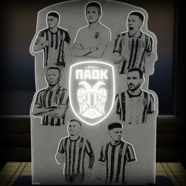 "PAOK Team Season 25-26" |Επιτραπέζιο Led με Προσωπογραφίες Παικτών