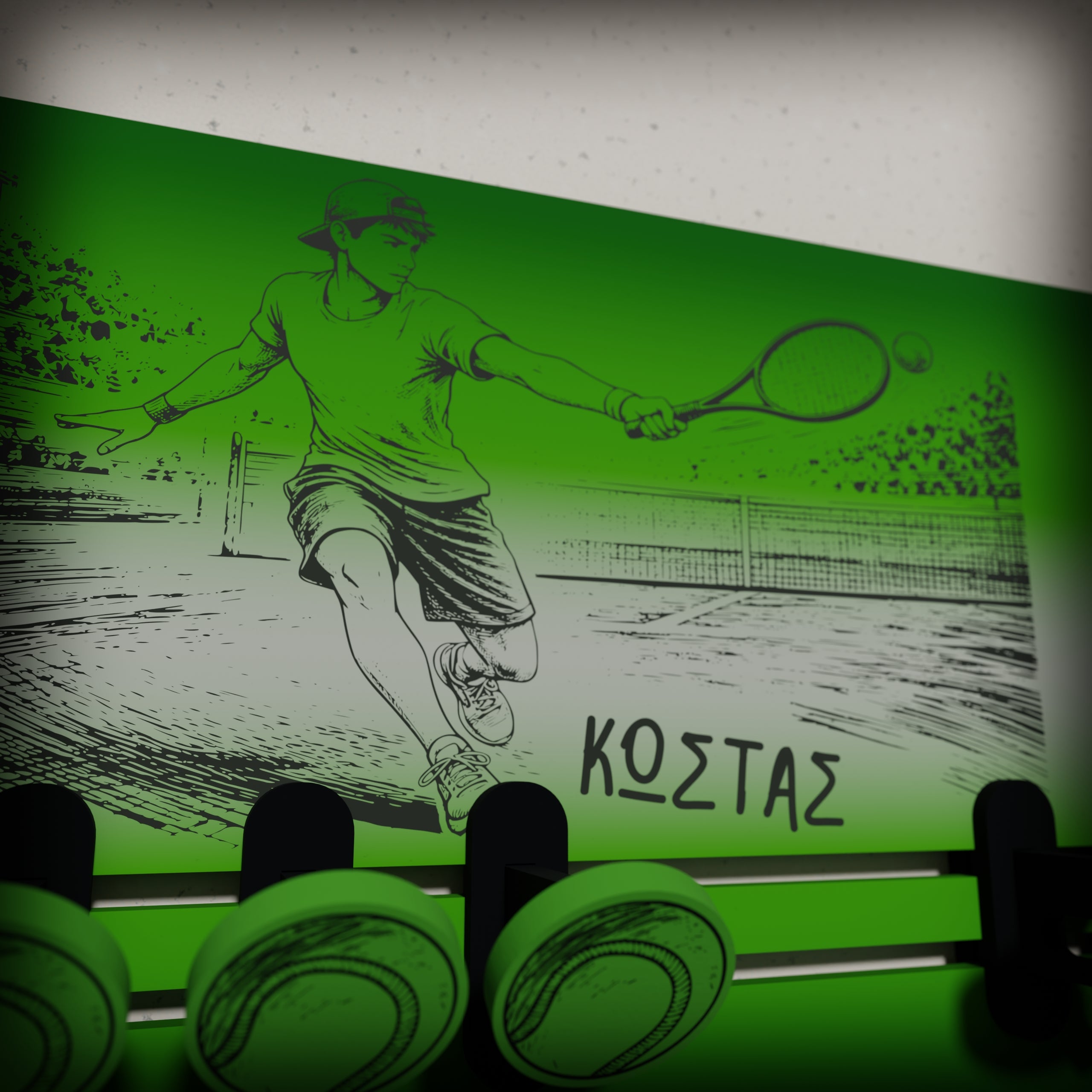 Κρεμάστρα Τοίχου ''Tennis'' με Όνομα (36*20,5)