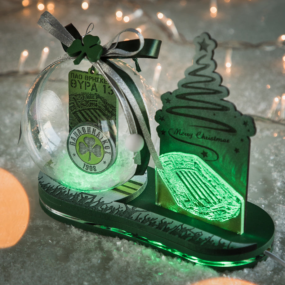 Χριστουγεννιάτικη Μπάλα σε Φωτιζόμενη Βάση 