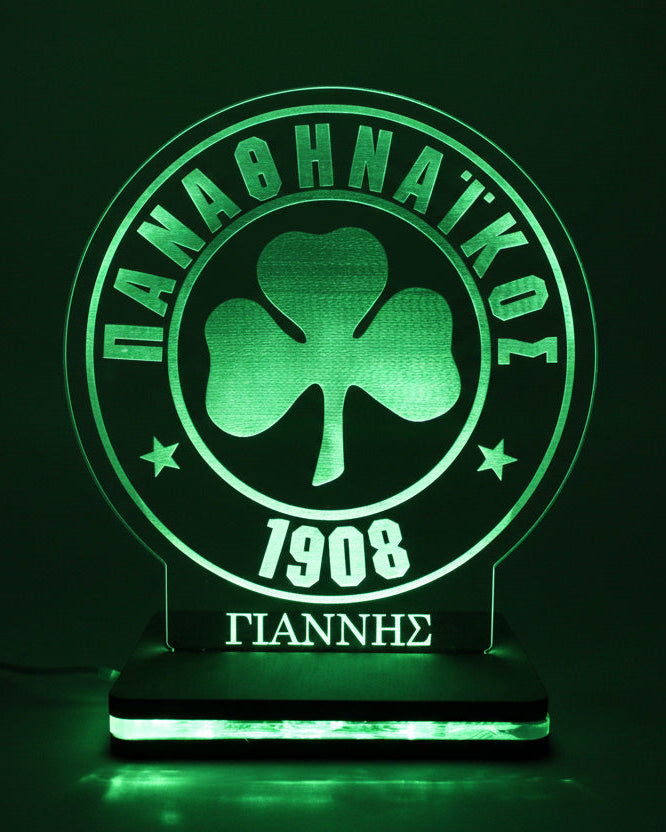 ΠΑΟ Σετ| Πασχαλινή Λαμπάδα & ΦΩΤΙΣΤΙΚΟ 3D LED "ΠΑΝΑΘΗΝΑΪΚΟΣ" (21cm)