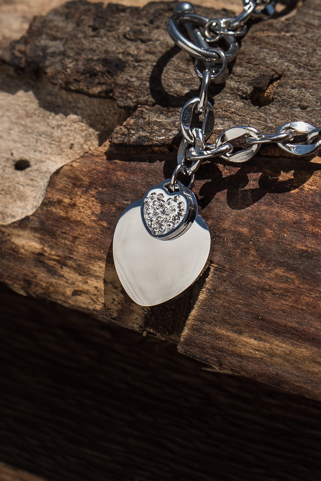 Βραχιόλι "Silver Heart" από ανοξείδωτο ατσάλι και δυνατότητα προσωποποιημένης συσκευασίας δώρου