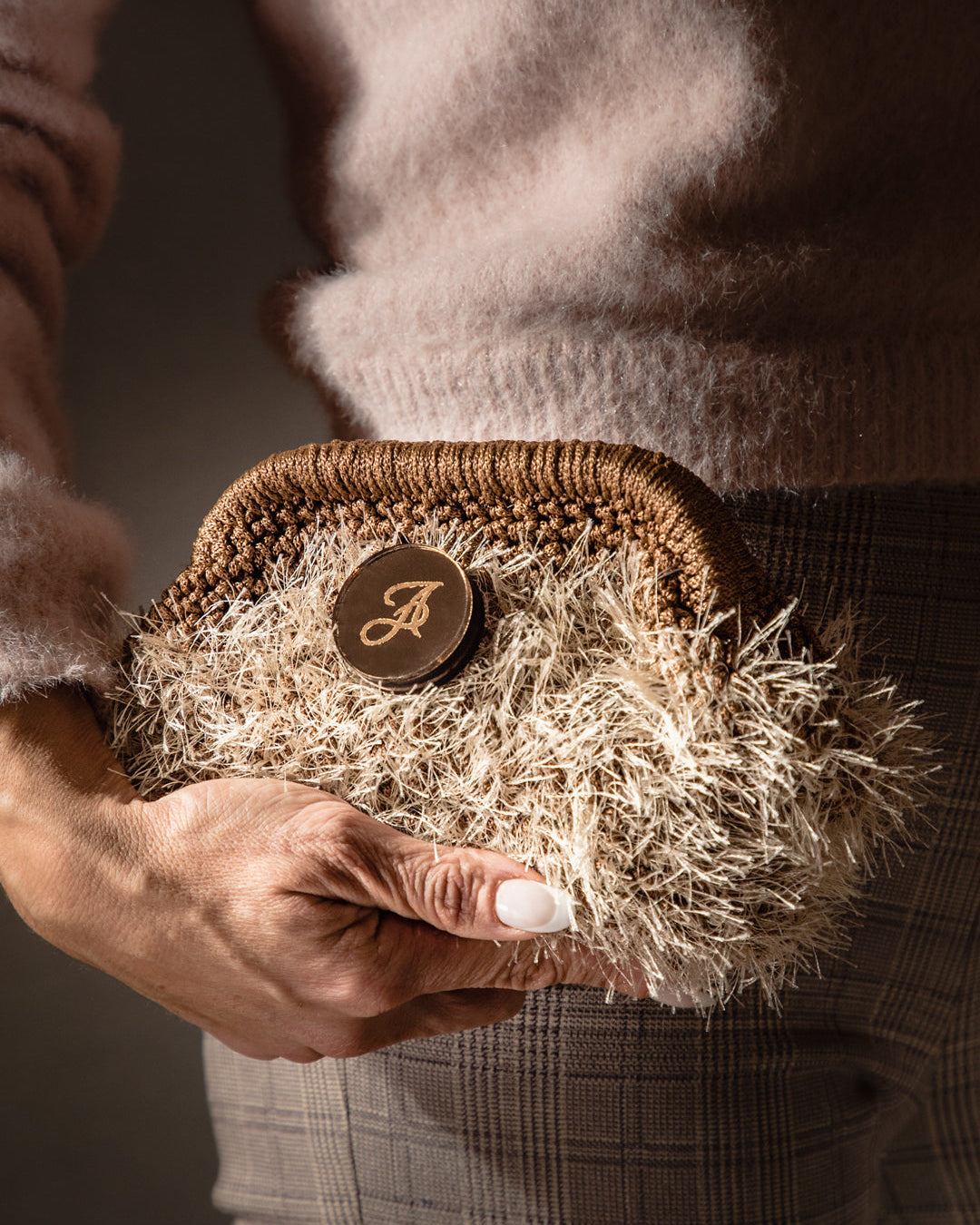 LATTE CLUTCH| Handmade Personalized Statement Mini Bag (δυνατότητα προσωποποίησης)