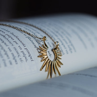 Κολιέ "the Sun" επιχρυσωμένο ατσάλι