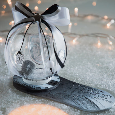 Χριστουγεννιάτικη Μπάλα με Ξύλινη Βάση "Paok Fc Toumpa"