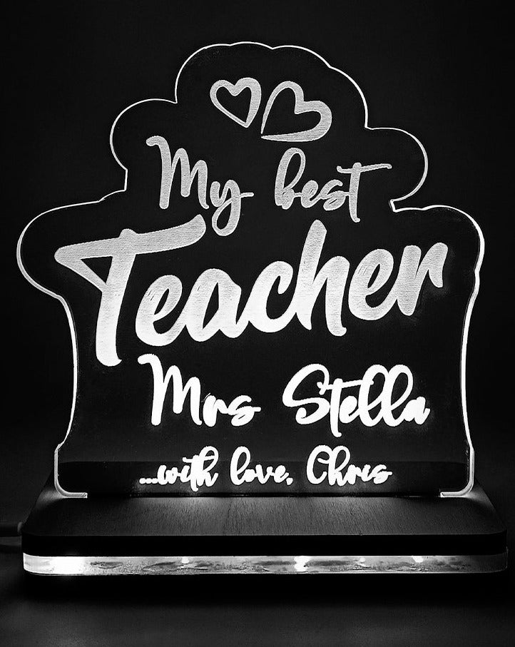 ΠΡΟΣΩΠΟΠΟΙΗΜΕΝΟ 3D LED "Best Teacher" (14cm)
