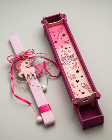 Πασχαλινή Λαμπάδα "Μονόκερος" με Επιλογές