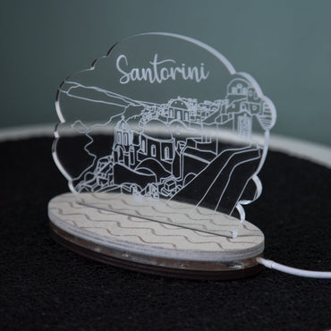 ΦΩΤΙΣΤΙΚΟ 3D LED "Santorini Panoramic" (14εκ)