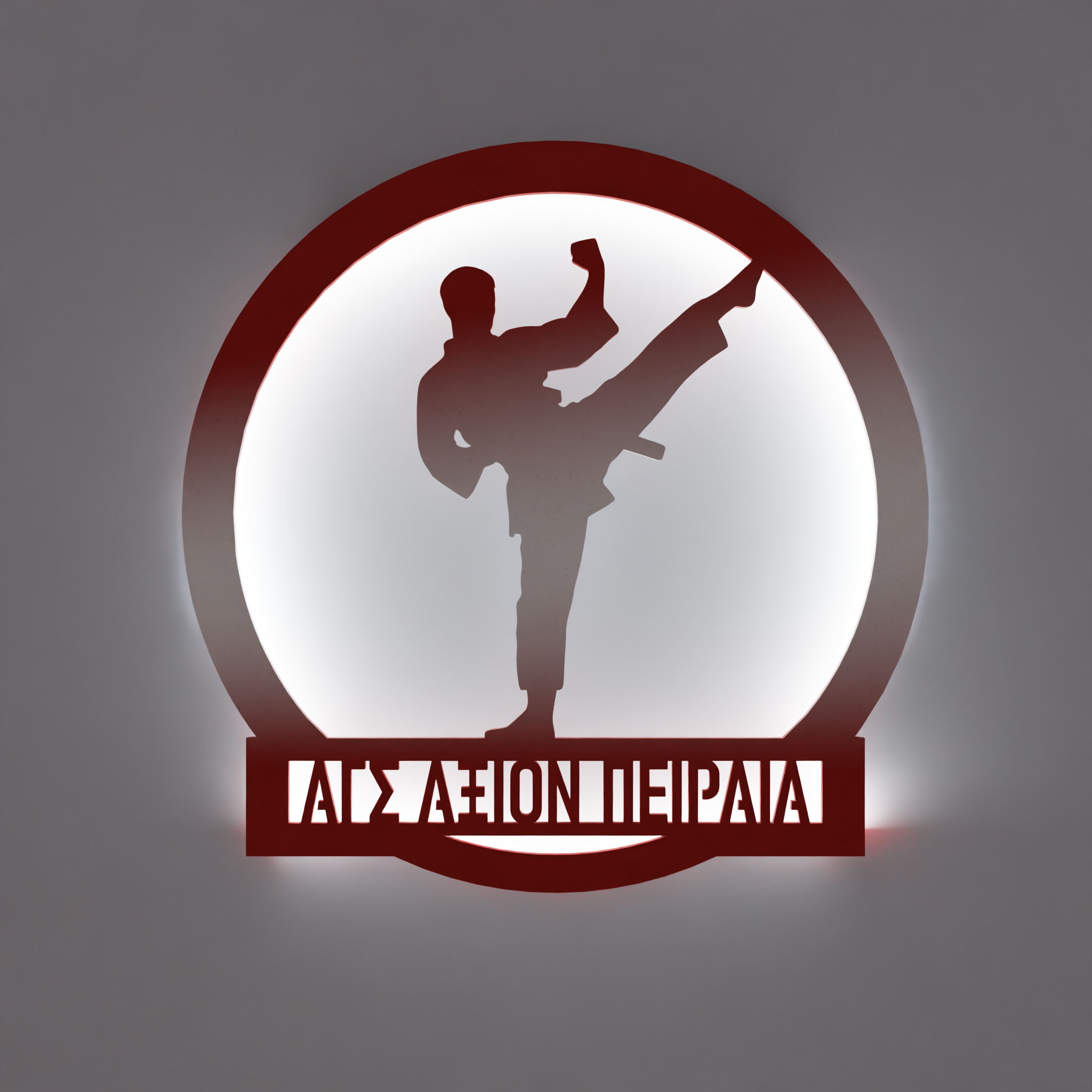 Επιτοίχιο Φωτιστικό "Tae Kwon Do" με Όνομα της επιλογής σας (35cm)